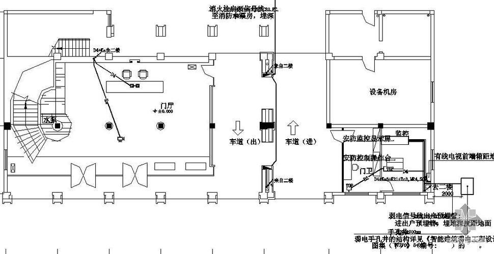 南京某四栋办公楼弱电智能化布线施工图
